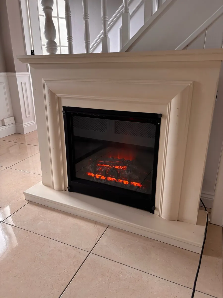 Avensis Electric Fireplace with Cream Surround - - Image 1