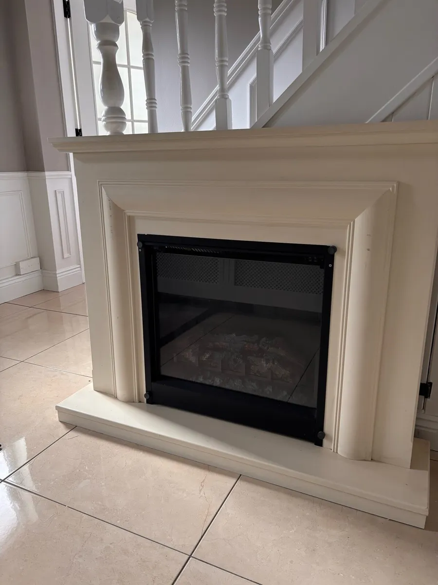 Avensis Electric Fireplace with Cream Surround - - Image 2