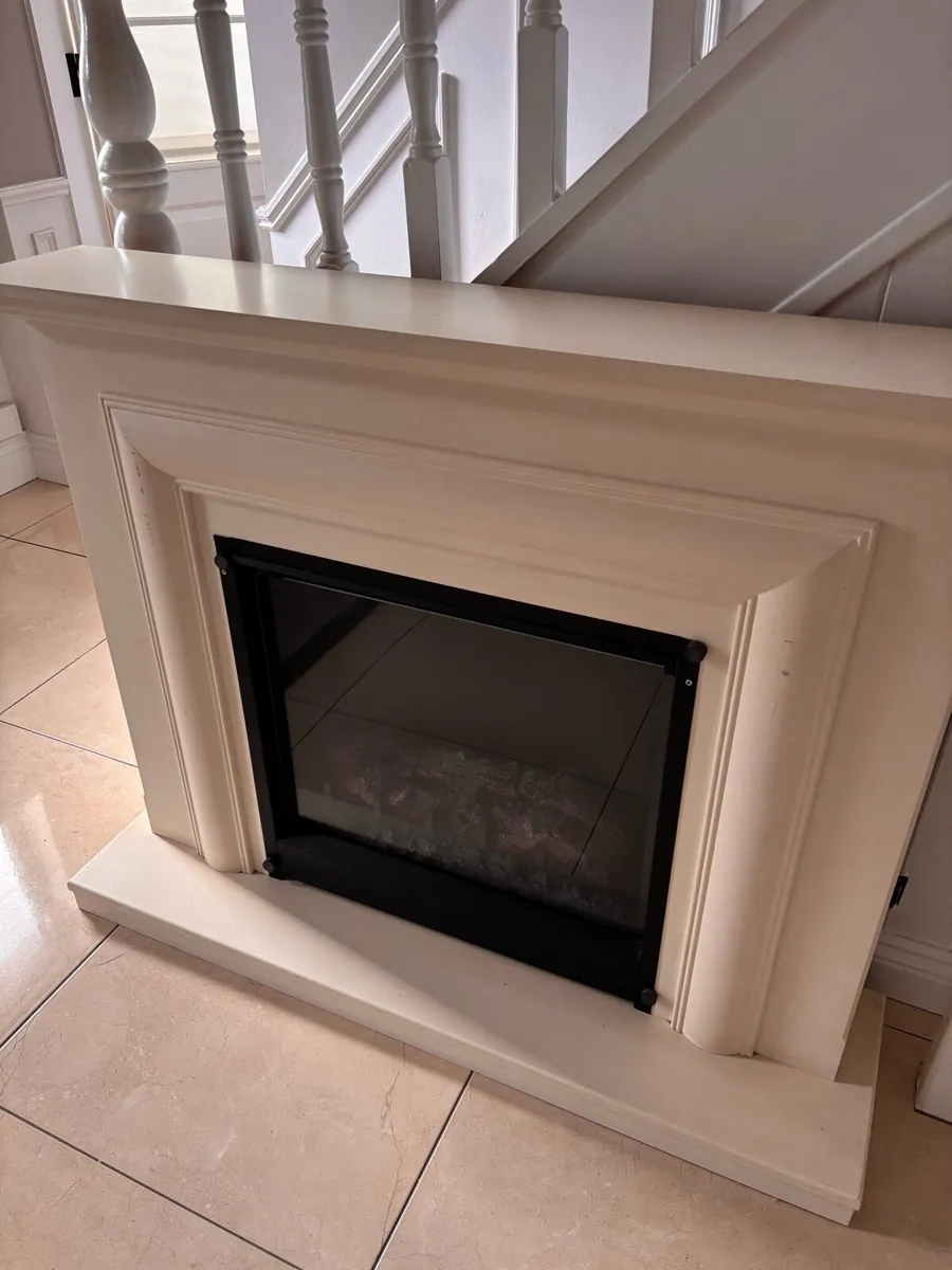 Avensis Electric Fireplace with Cream Surround - - Image 3