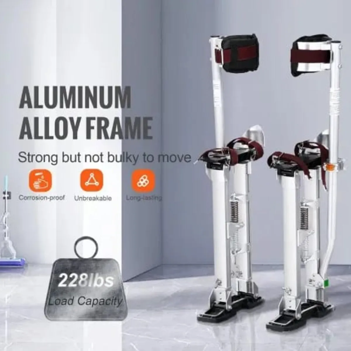 Drywall Stilts, 46 cm-76 cm Adjustable Aluminum To - Image 3