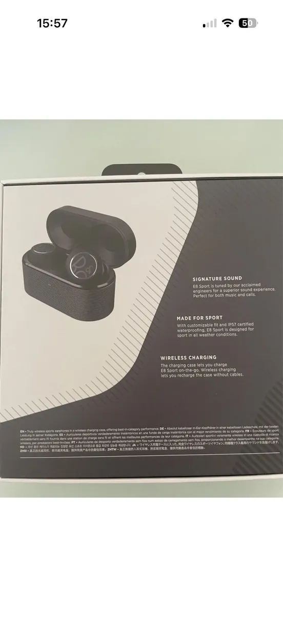 Bang & Olufsen E8 Sport Earbud Bluetooth Earphones - Image 2