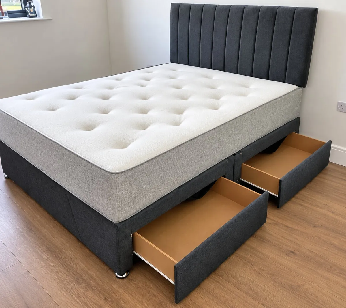 Divan Double & King Size Bed Frame With Mattress - Image 3