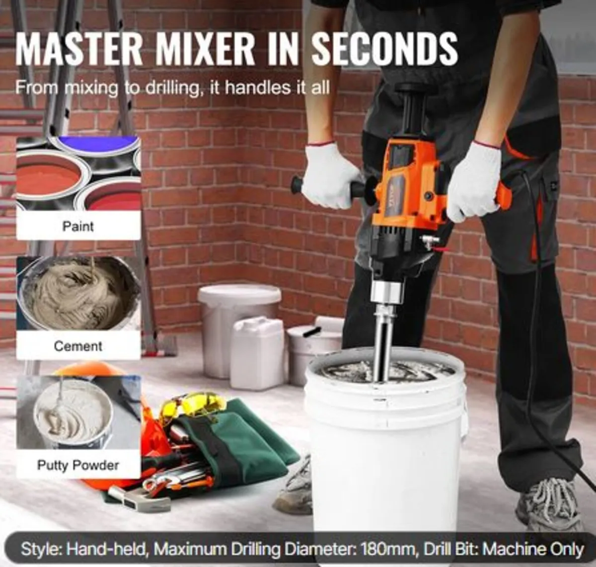 Core Drill Machine 2.03-18 cm Dia 2600W Handheld - Image 4