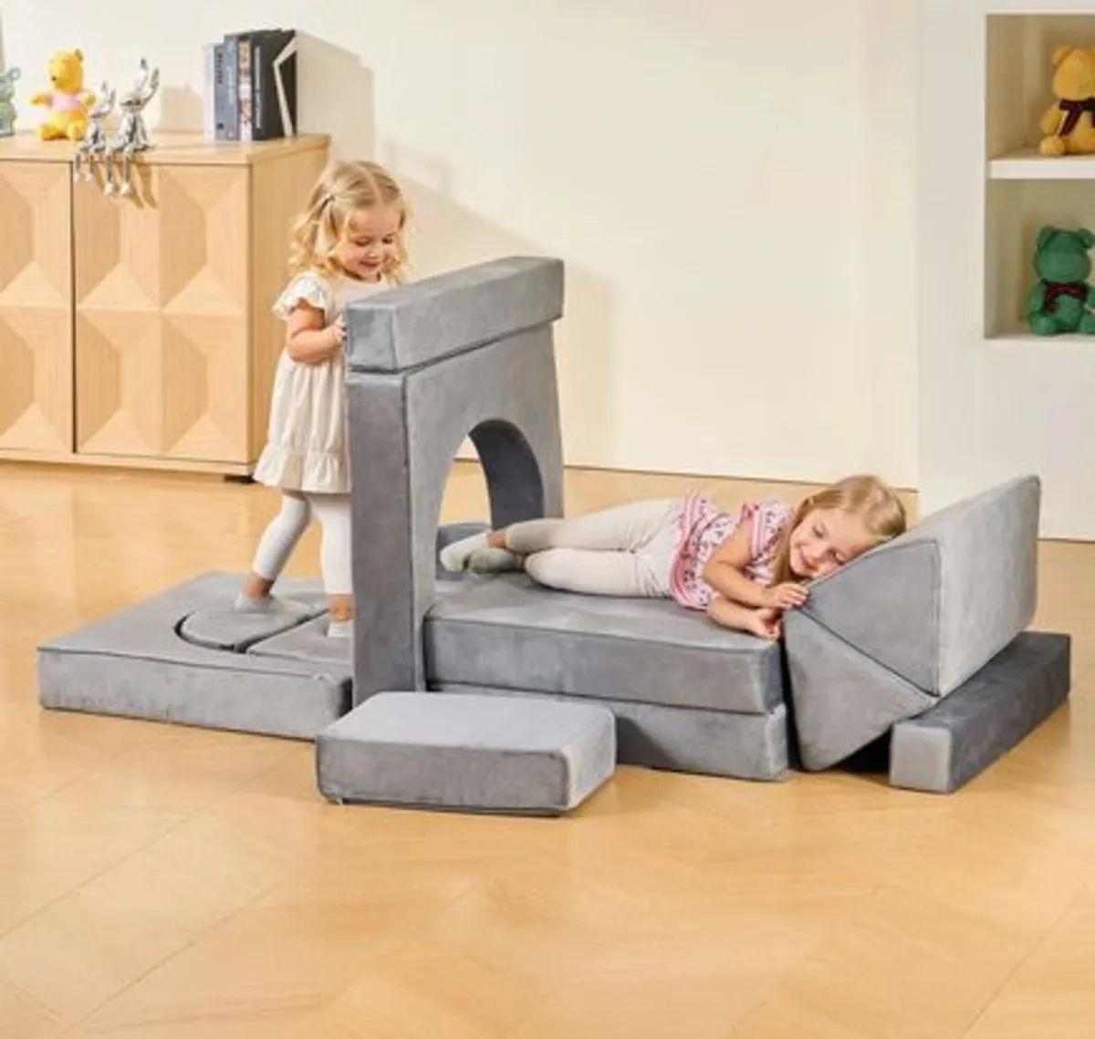 Modular Kids Play Couch, Sectional Toddler Sofa - Image 4