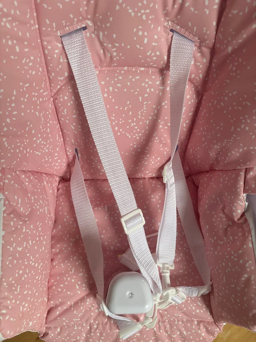 Babylo Hi Lo Convertible High Chair Pink Speckle - Image 4