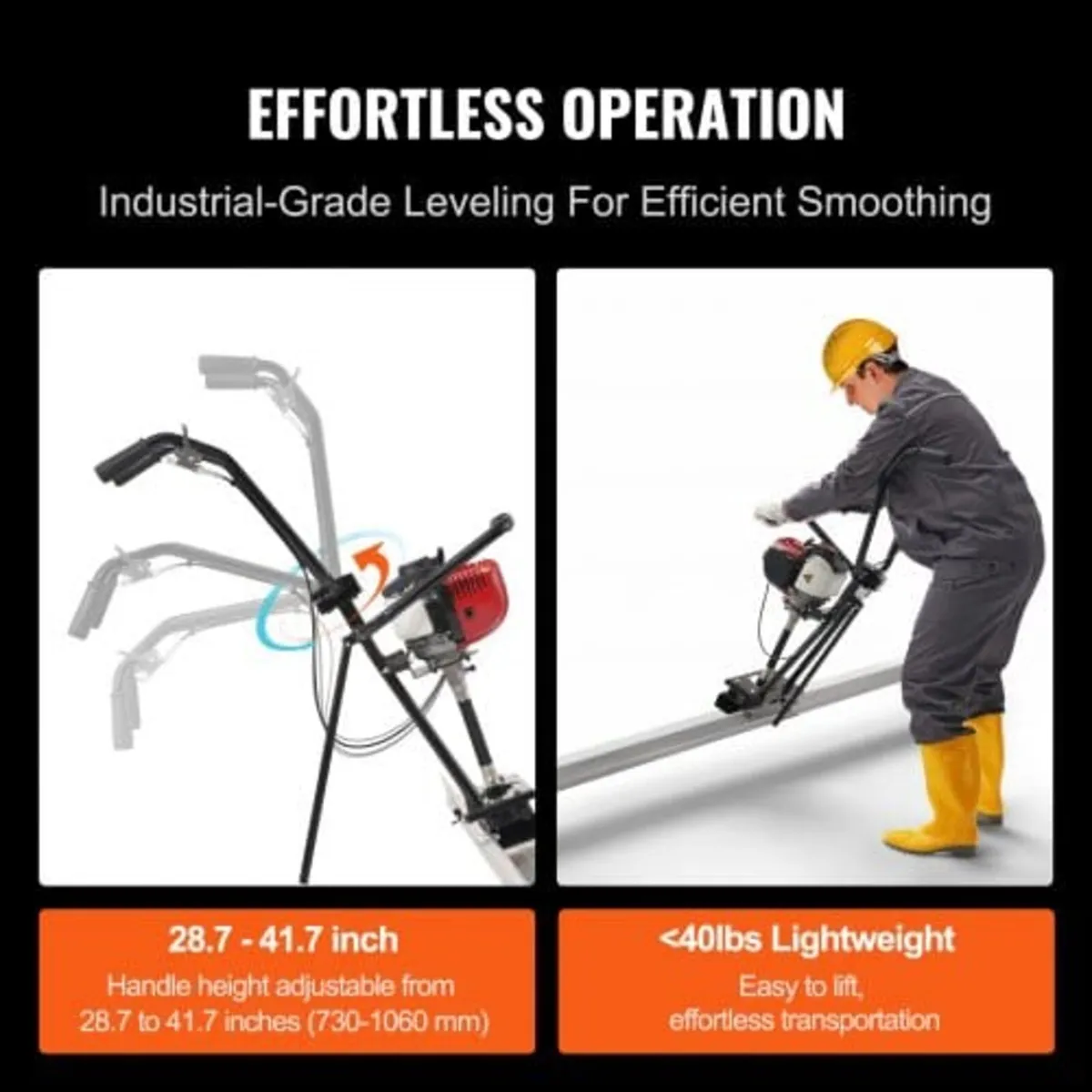 Gas Concrete Power Screed, with 2445mm Aluminum Bo - Image 4