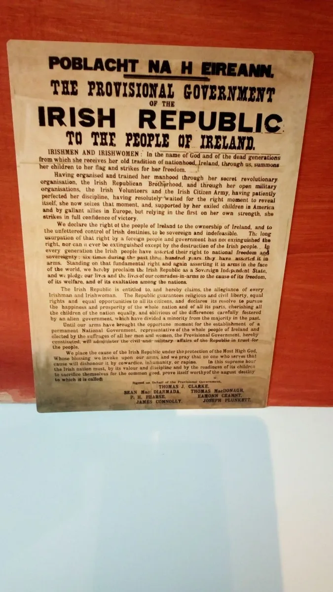 Irish 1916 Proclamation of the Irish Republic - Image 2