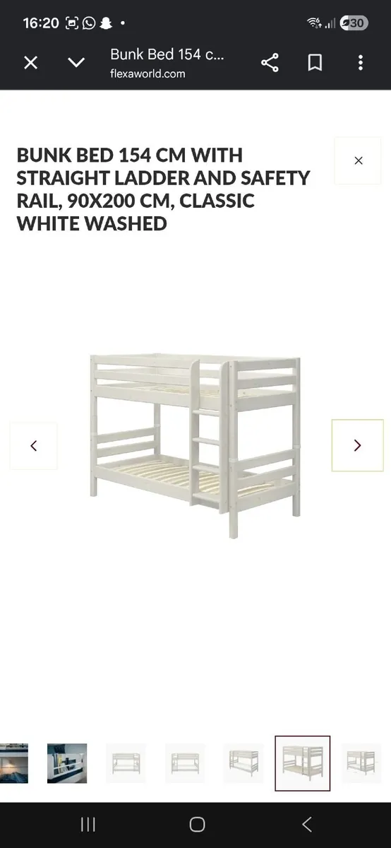 Flexa bunk bed with slant ladder - Image 4