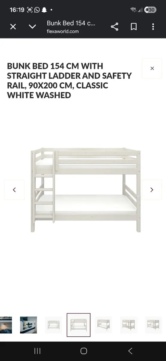 Flexa bunk bed with slant ladder - Image 2