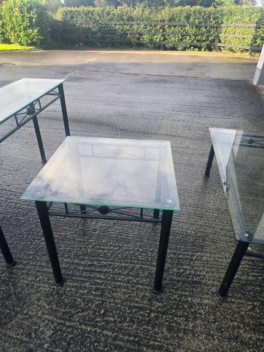 3 glass tables - Image 2