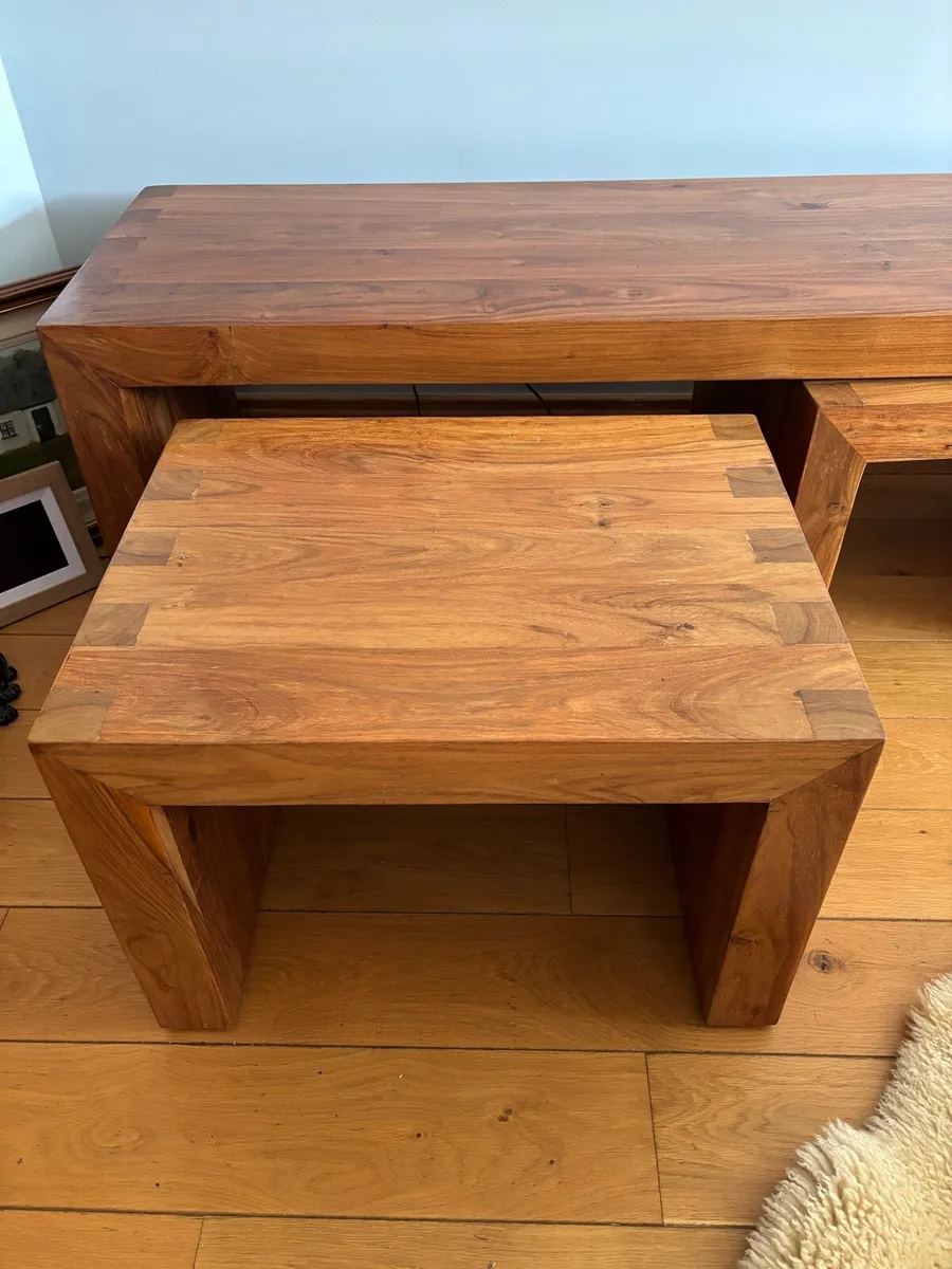 Long low table with 2 smaller insert tables - Image 2