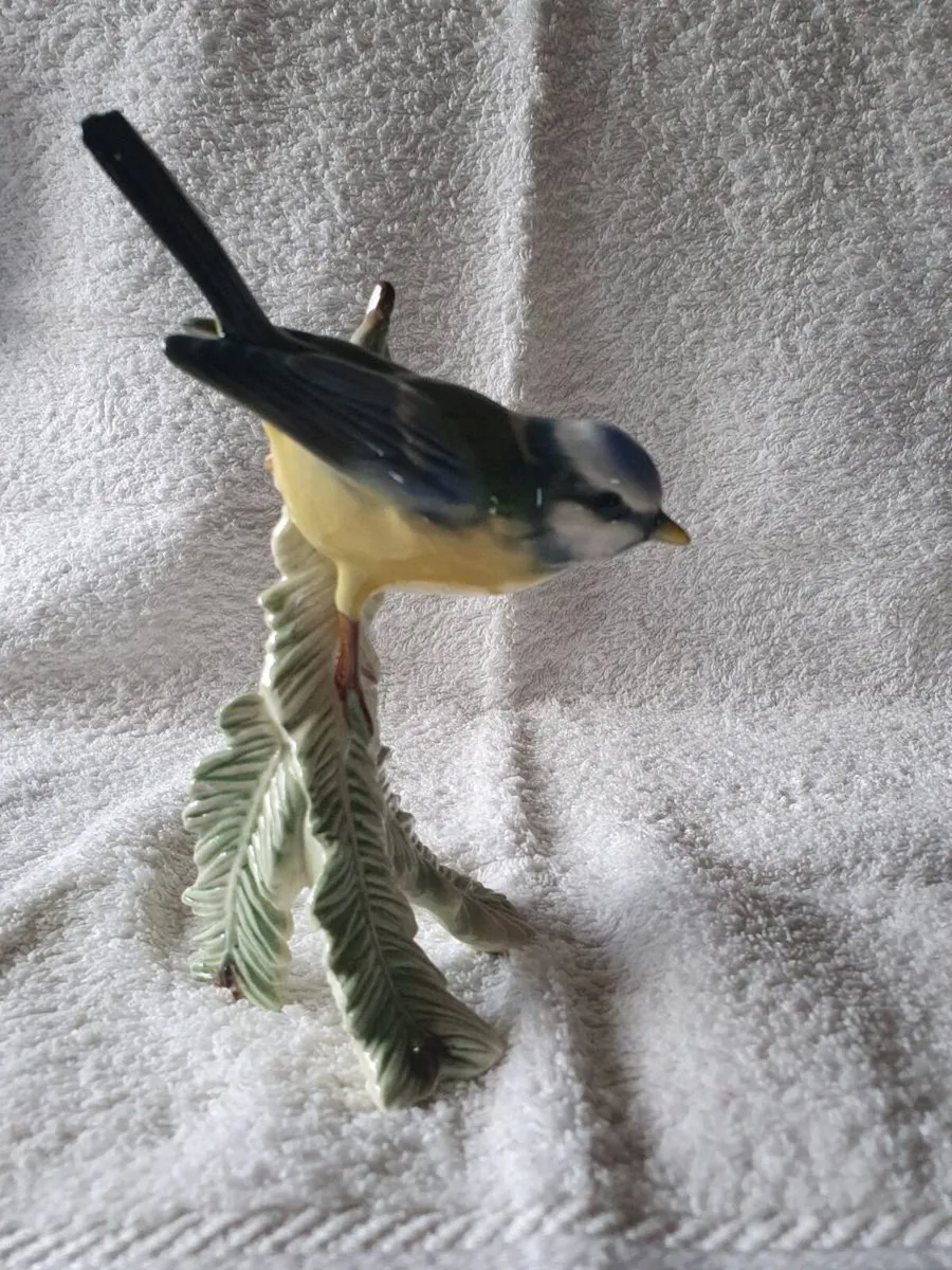 Vintage Goebel Porcelain Blue Tit bird figurine - Image 1