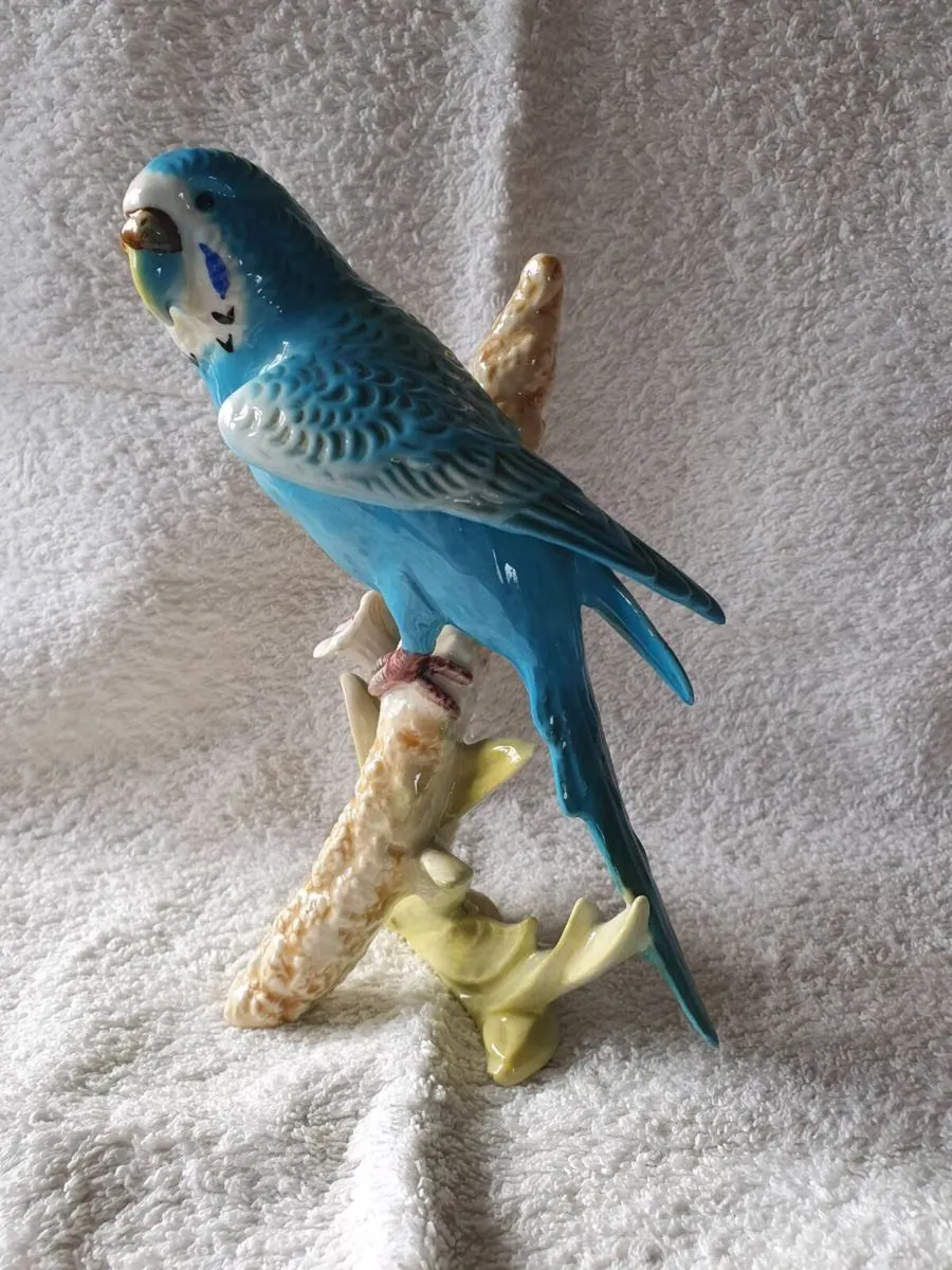 Vintage Goebel Porcelain Budgie Figurine - Image 1