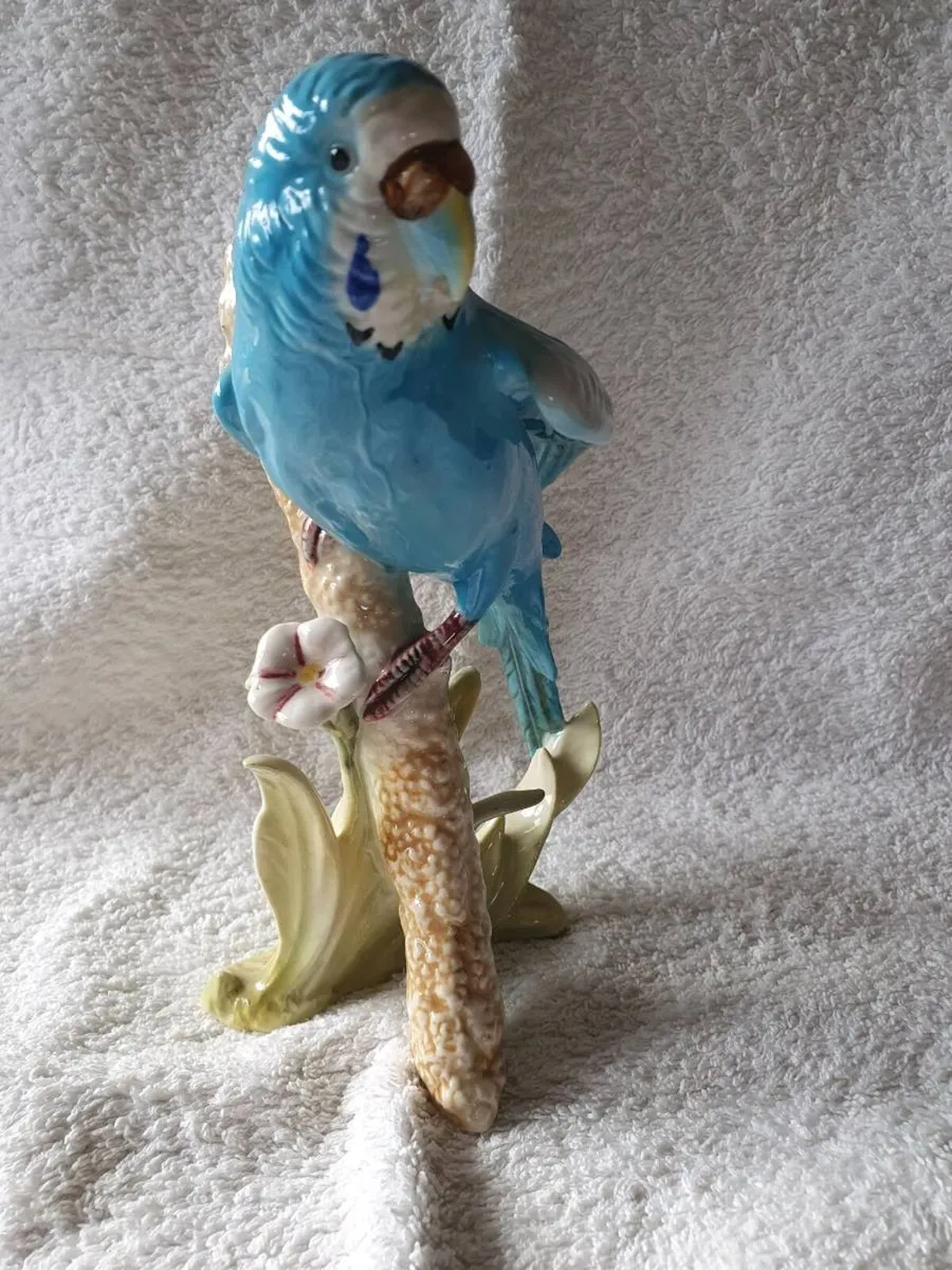 Vintage Goebel Porcelain Budgie Figurine - Image 2