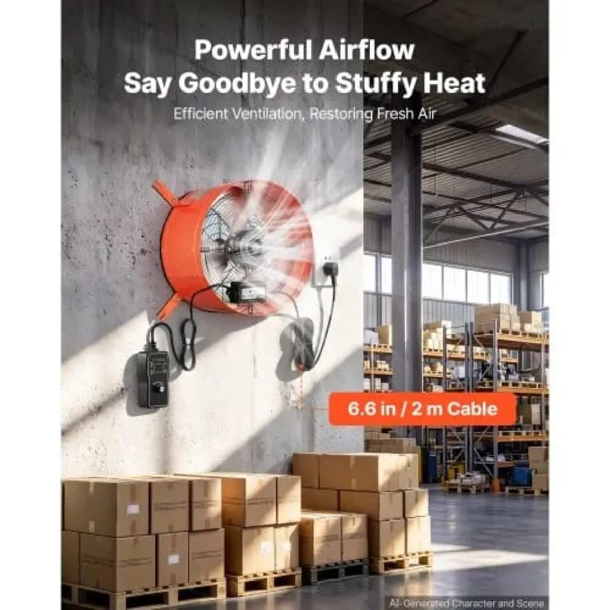 Gable Mount Fan, 40.6 cm Attic Vent Exhaust Fan 29 - Image 3