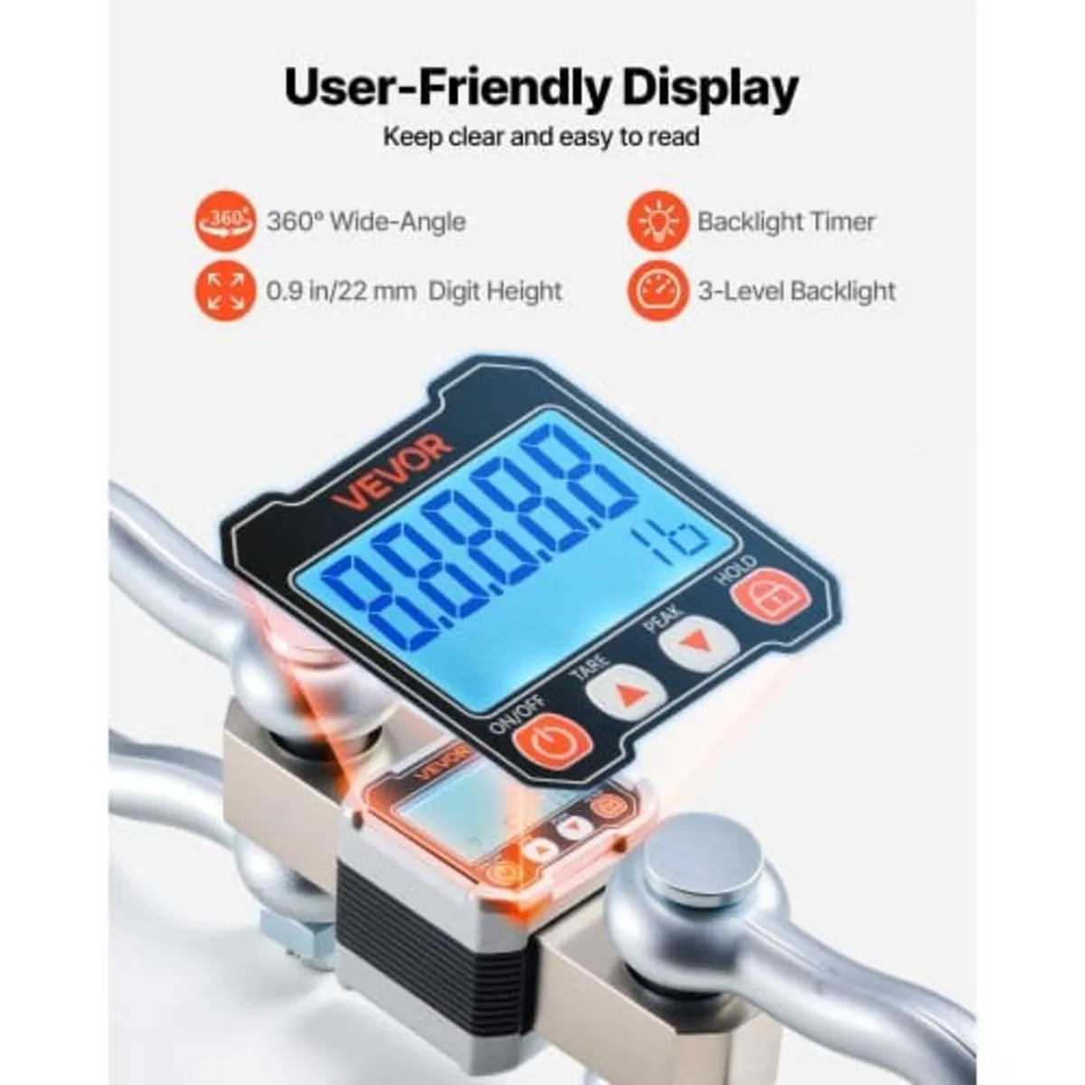 Digital Crane Scale, 22000 lbs/10 T Max Capacity, - Image 4