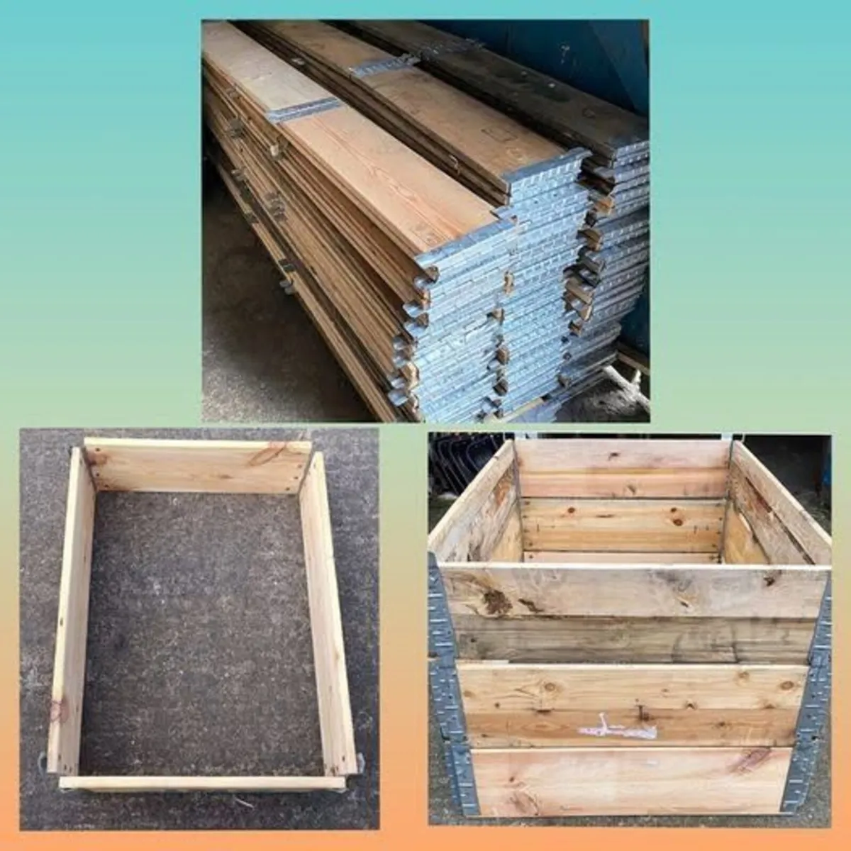 Foldable Stackable Pallet Collars/Veg Boxes - Image 1