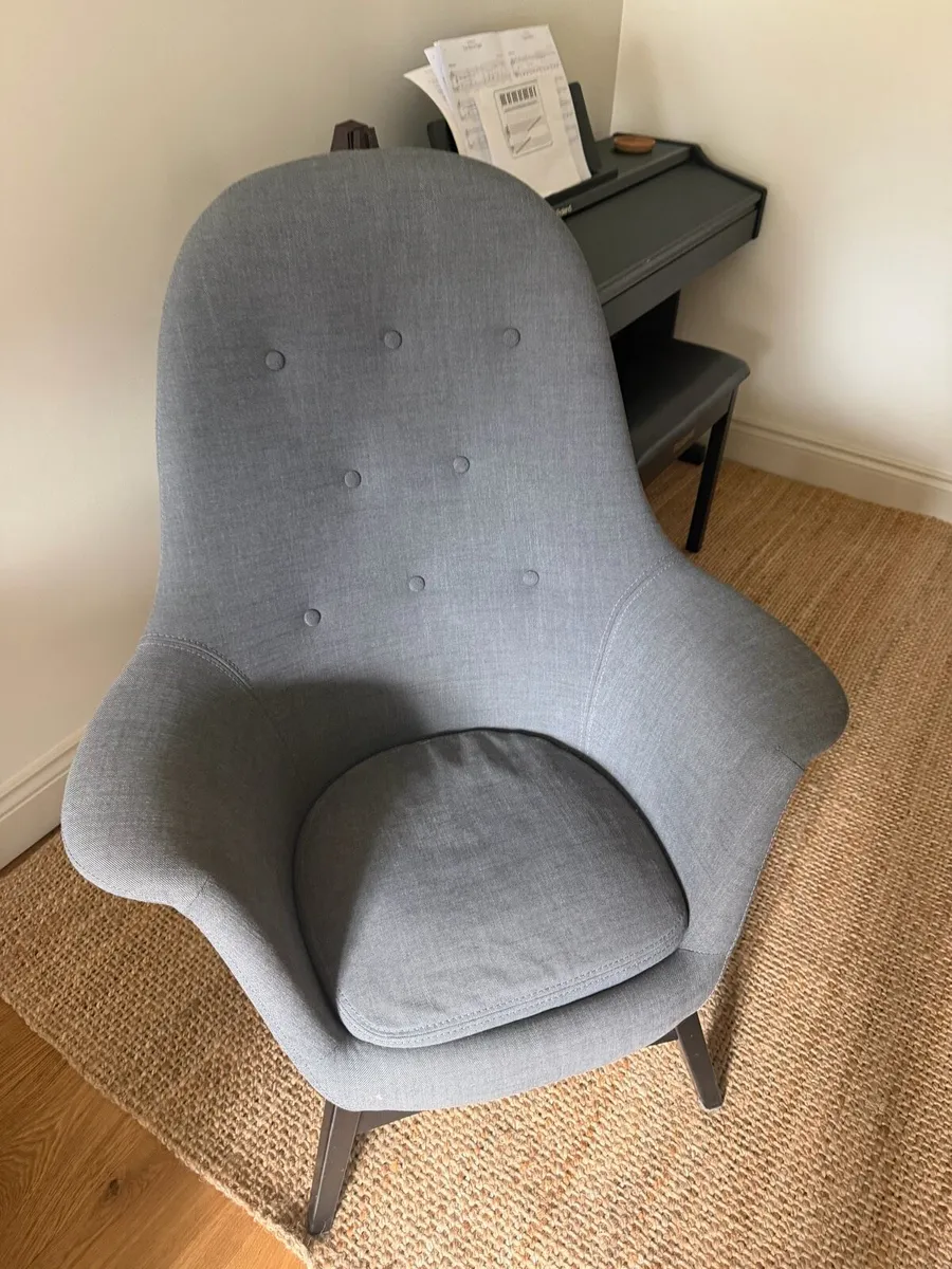Two Benarp Ikea armchairs grey - Image 2