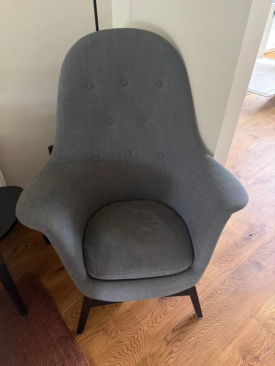 Two Benarp Ikea armchairs grey - Image 1