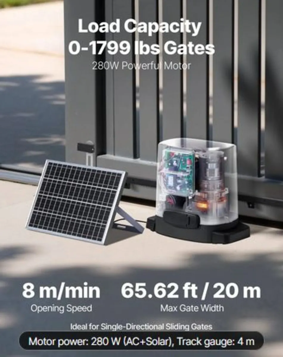 Solar Sliding Gate Opener,280W Electric Gate Open - Image 2