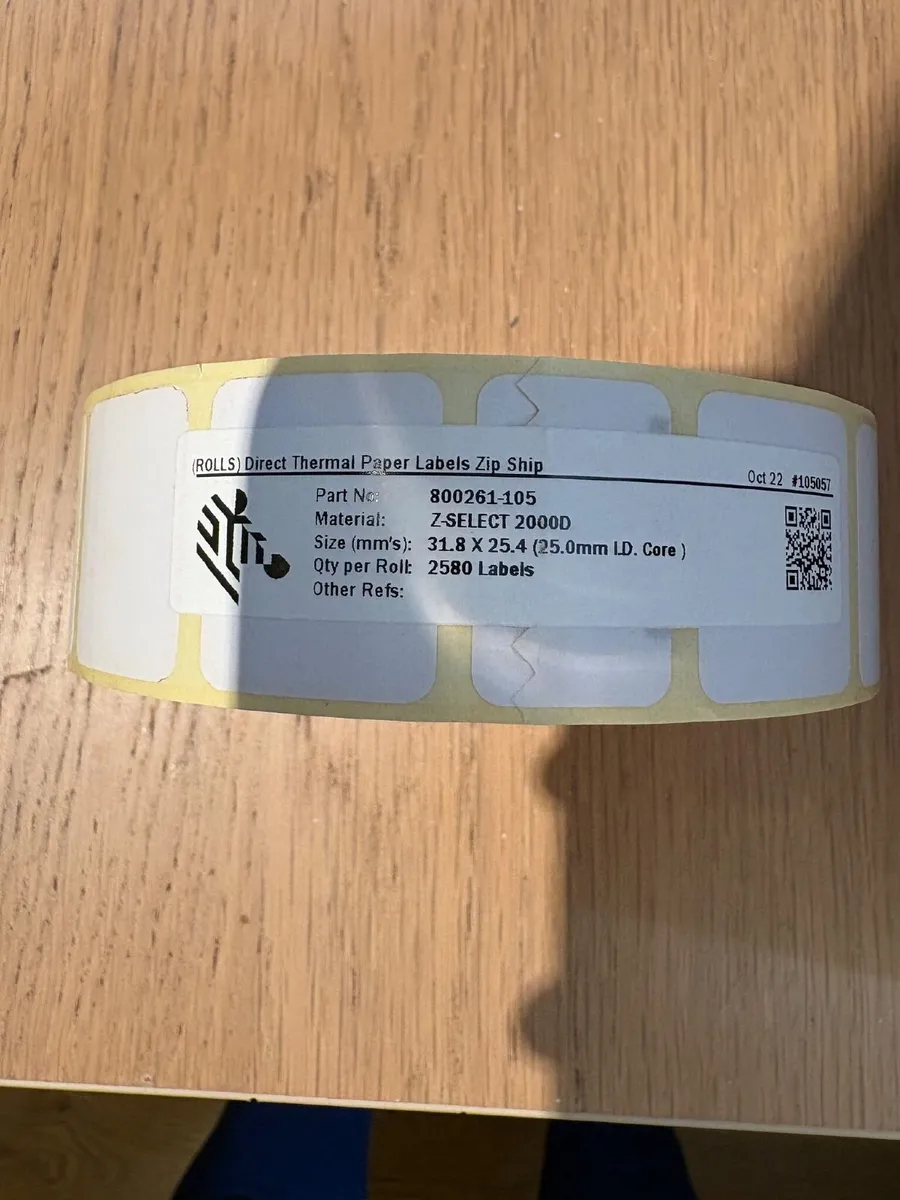Zebra Z-Select 2000D Labels 32x25mm, 12 Rolls - Image 2