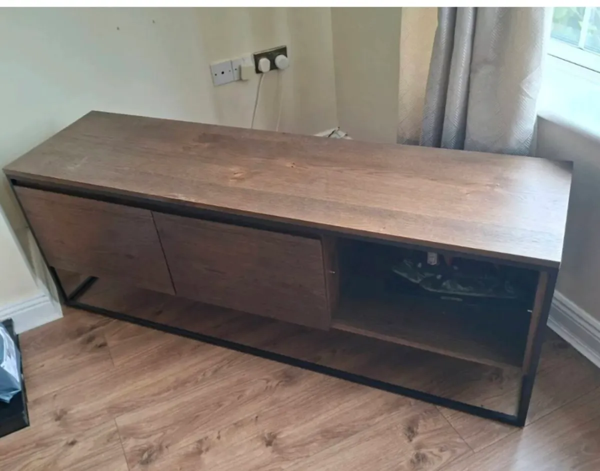 Dark oak TV stand