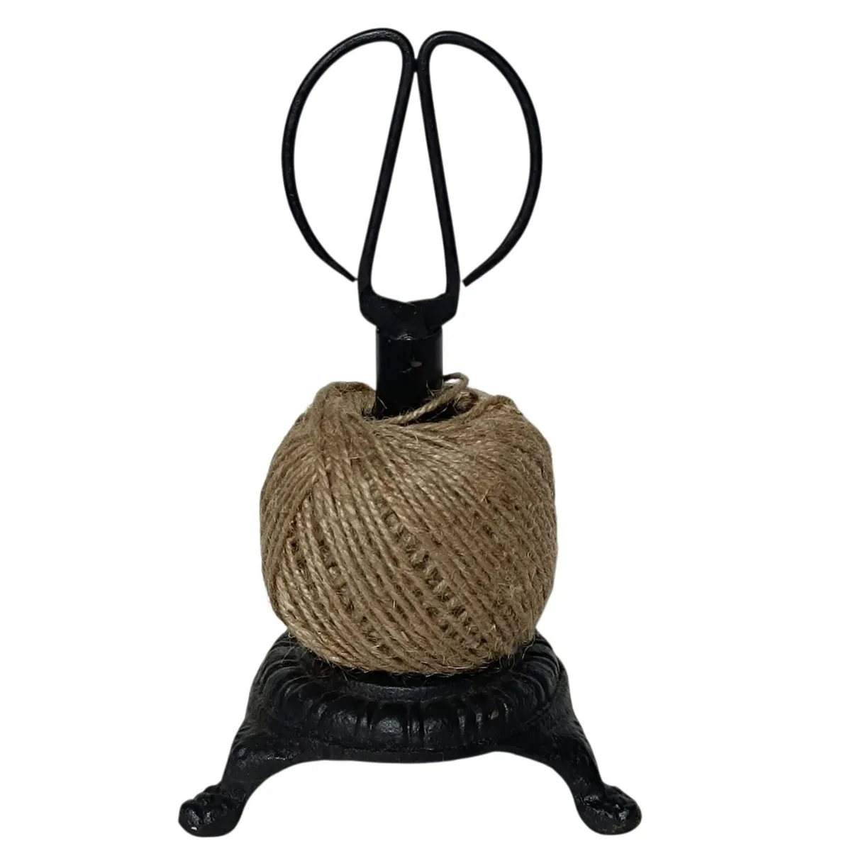 Cast Iron Twine Holder with Vintage Style Scissors - Image 2