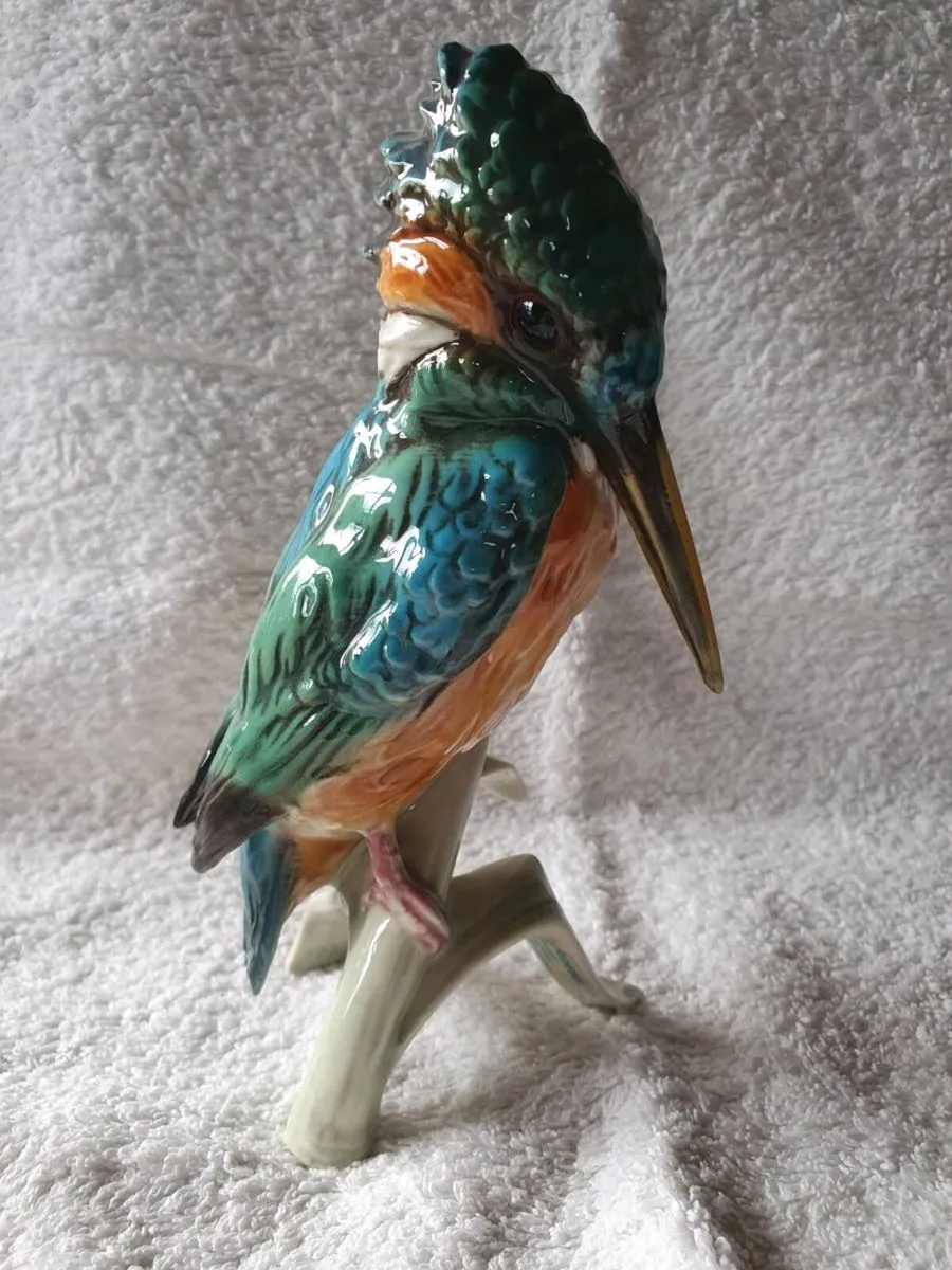 Vintage Goebel Kingfisher Porcelain Figurine - Image 2