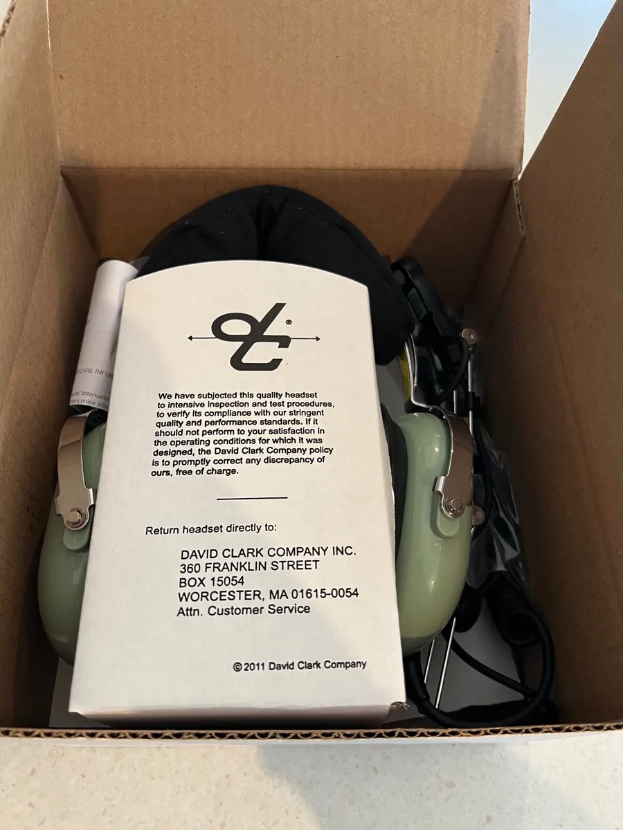 David Clark Aviation Headset - Image 1
