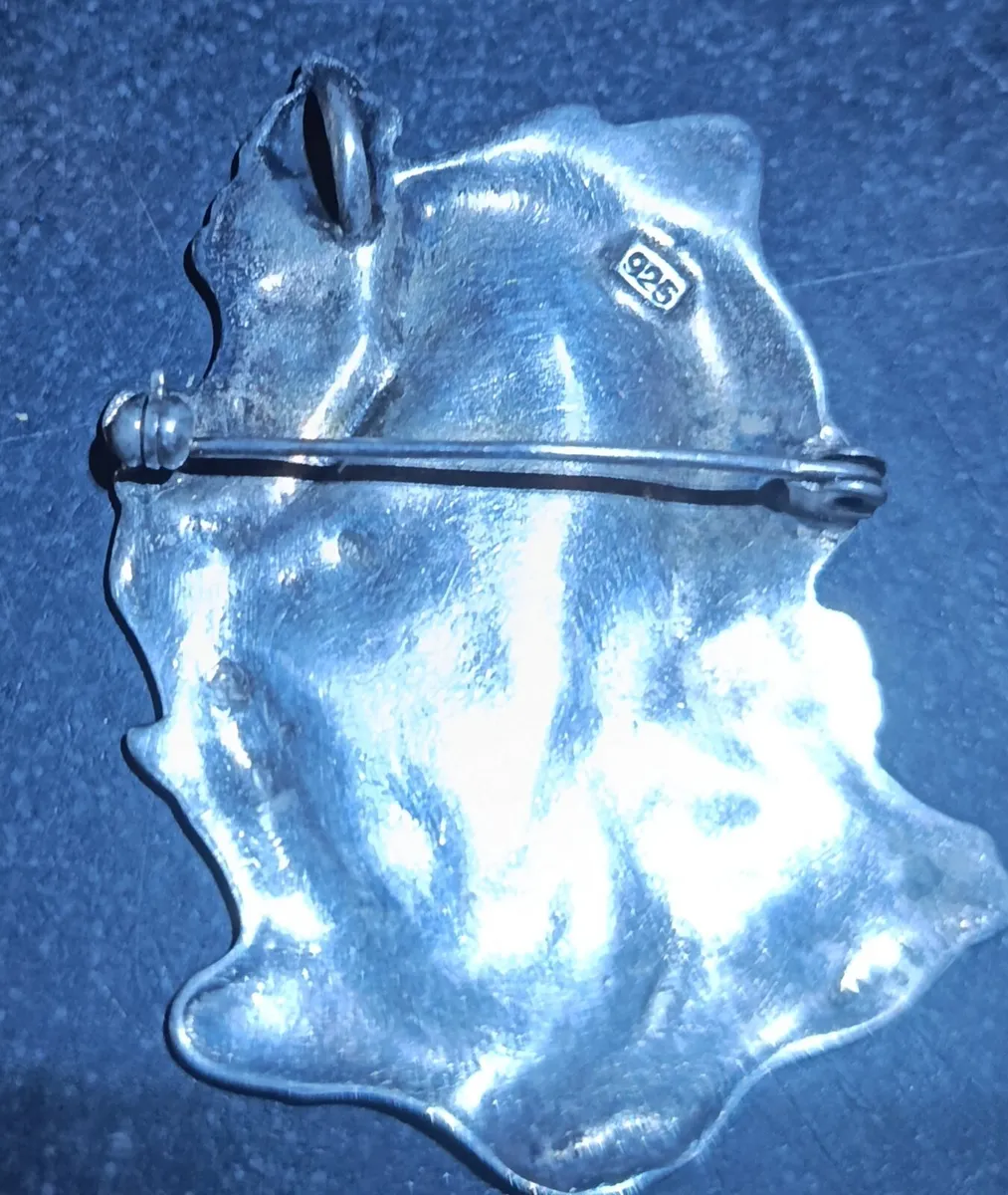 Large Art Nouveau sterling silver brooch - Image 2