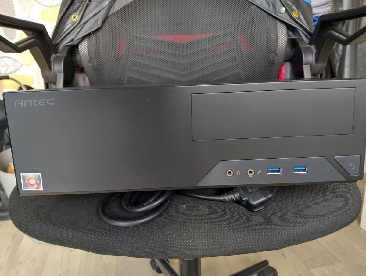 Antec SFF PC and power cable - Image 1