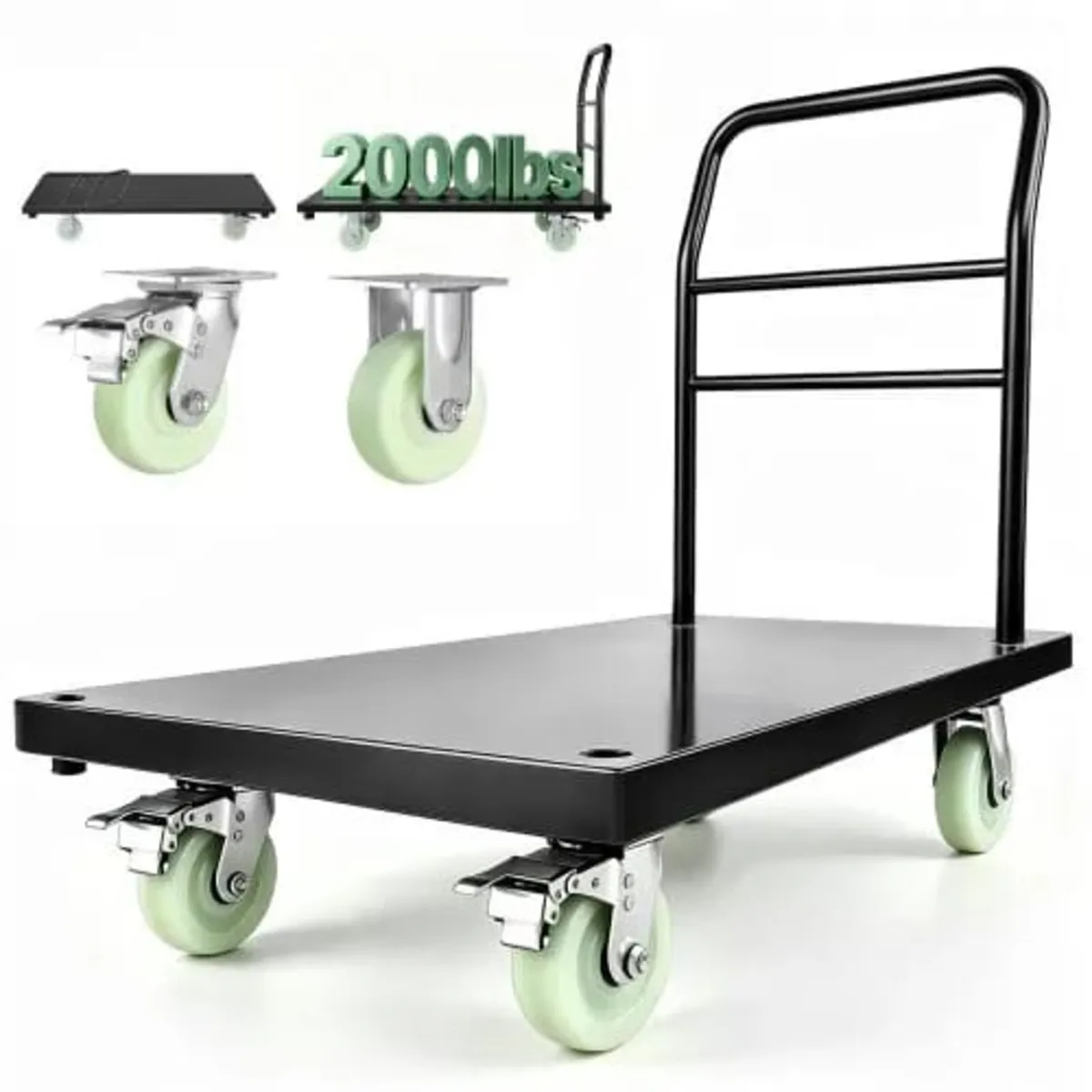 Heavy Duty Platform Truck, 2000 lbs Capacity, Indu - Image 1