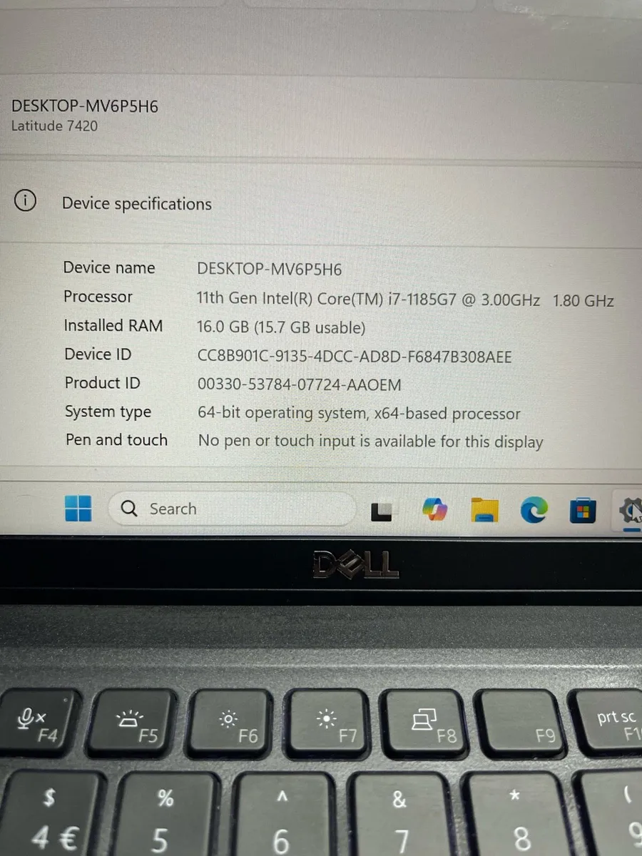 Dell laptop i7 pro 16/512 Windows 11 pro - Image 4