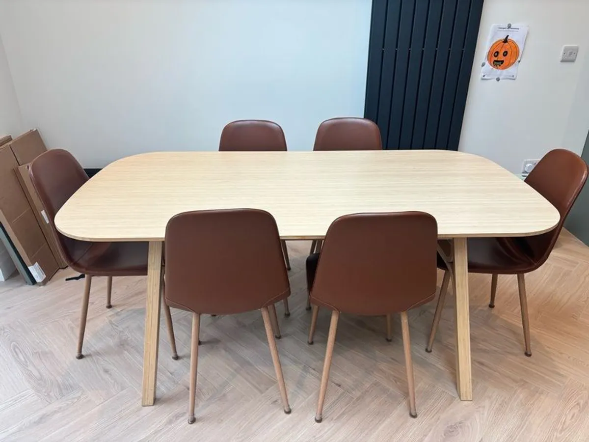 Table and 6 Chairs - Image 2