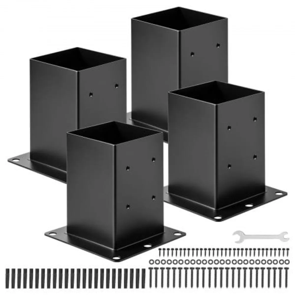 6x6 Post Base 4 Pcs, Inner Size 5.6x5.6 inch / 142 - Image 1