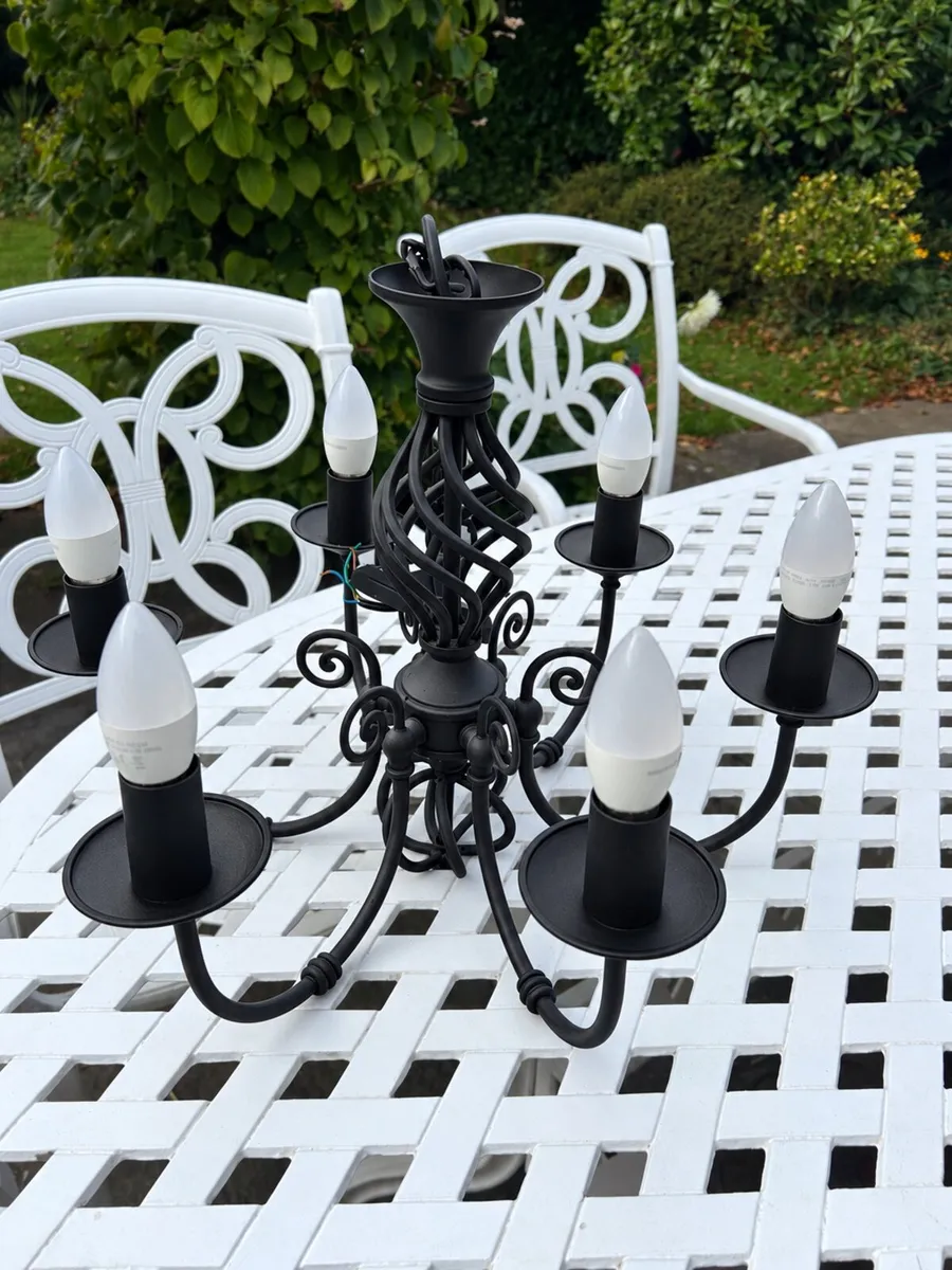 Black ironwork light fittings - Image 2