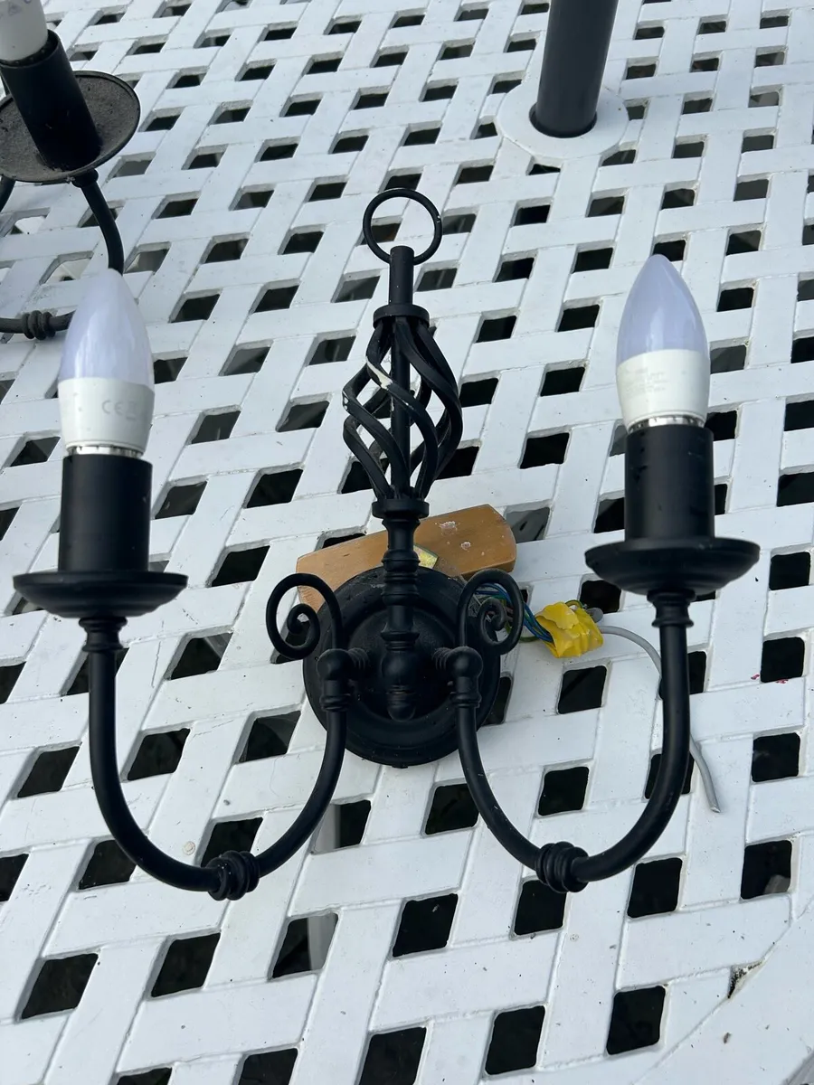 Black ironwork light fittings - Image 3