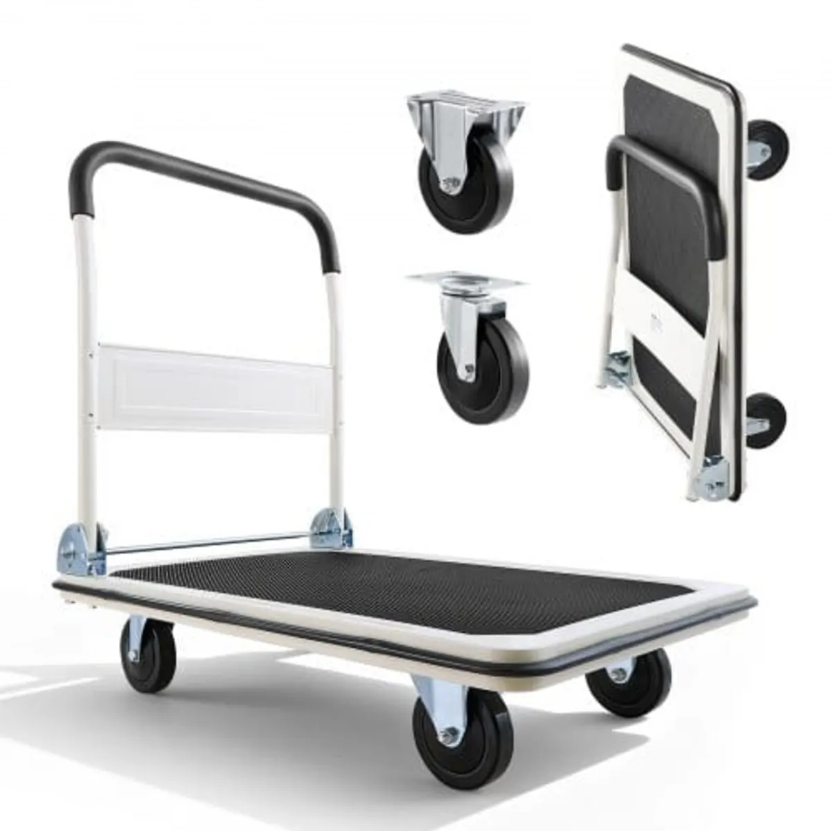 Foldable Push Cart Dolly, 660 lbs Load Capacity, F - Image 1