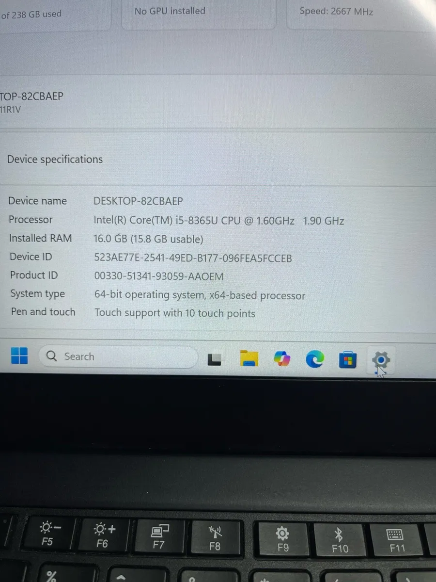 Lenovo i5 pro 16/256 win 11 pro Touchscreen - Image 4