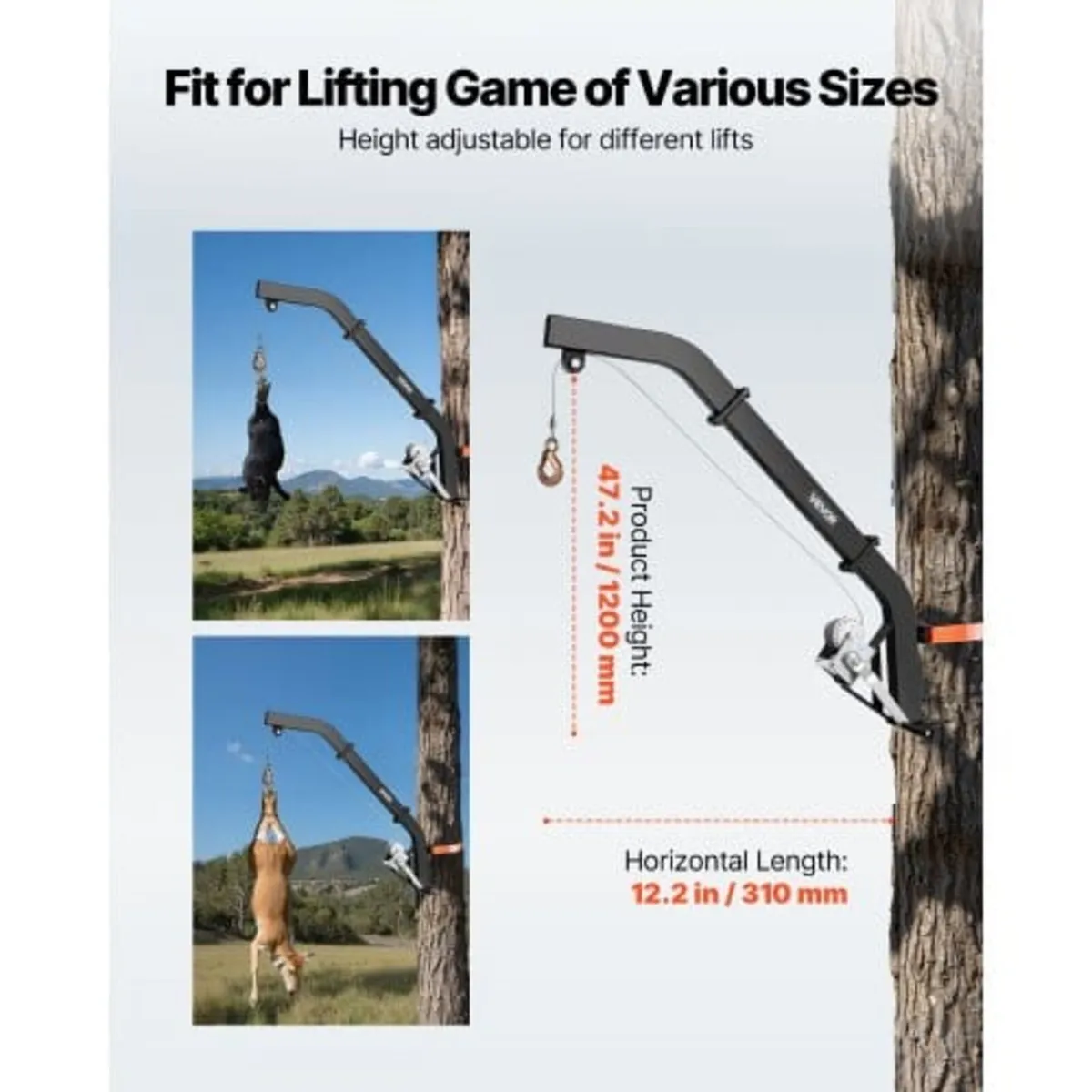 Tree Mounted Deer Hoist, 353 lbs Load Capacity, Hu - Image 3