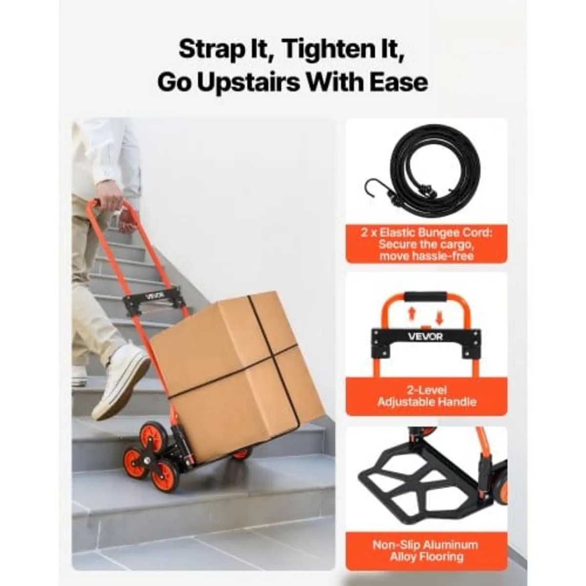 Stair Climbing Cart, 54 kg Stair-Climbing Capacity - Image 3