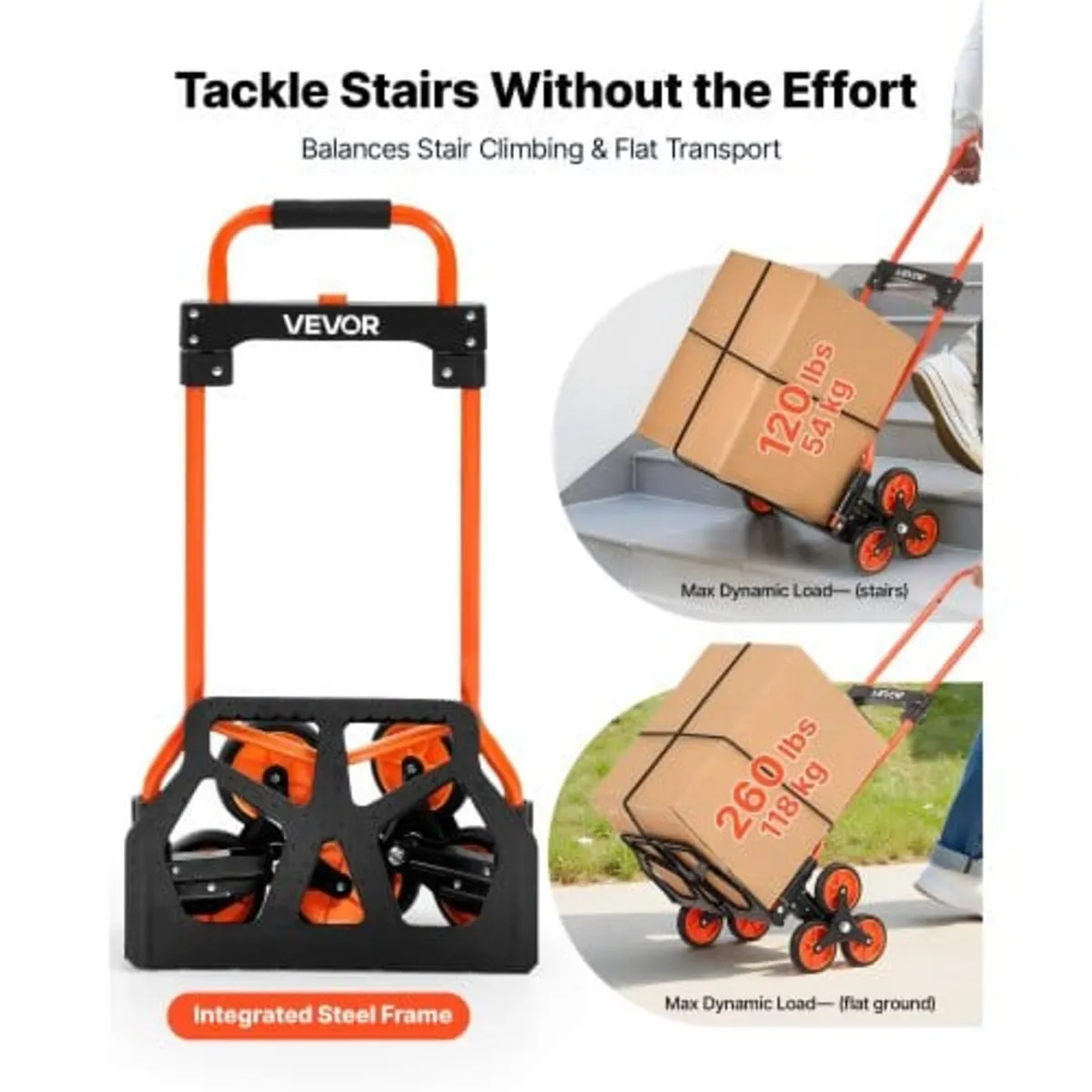 Stair Climbing Cart, 54 kg Stair-Climbing Capacity - Image 4