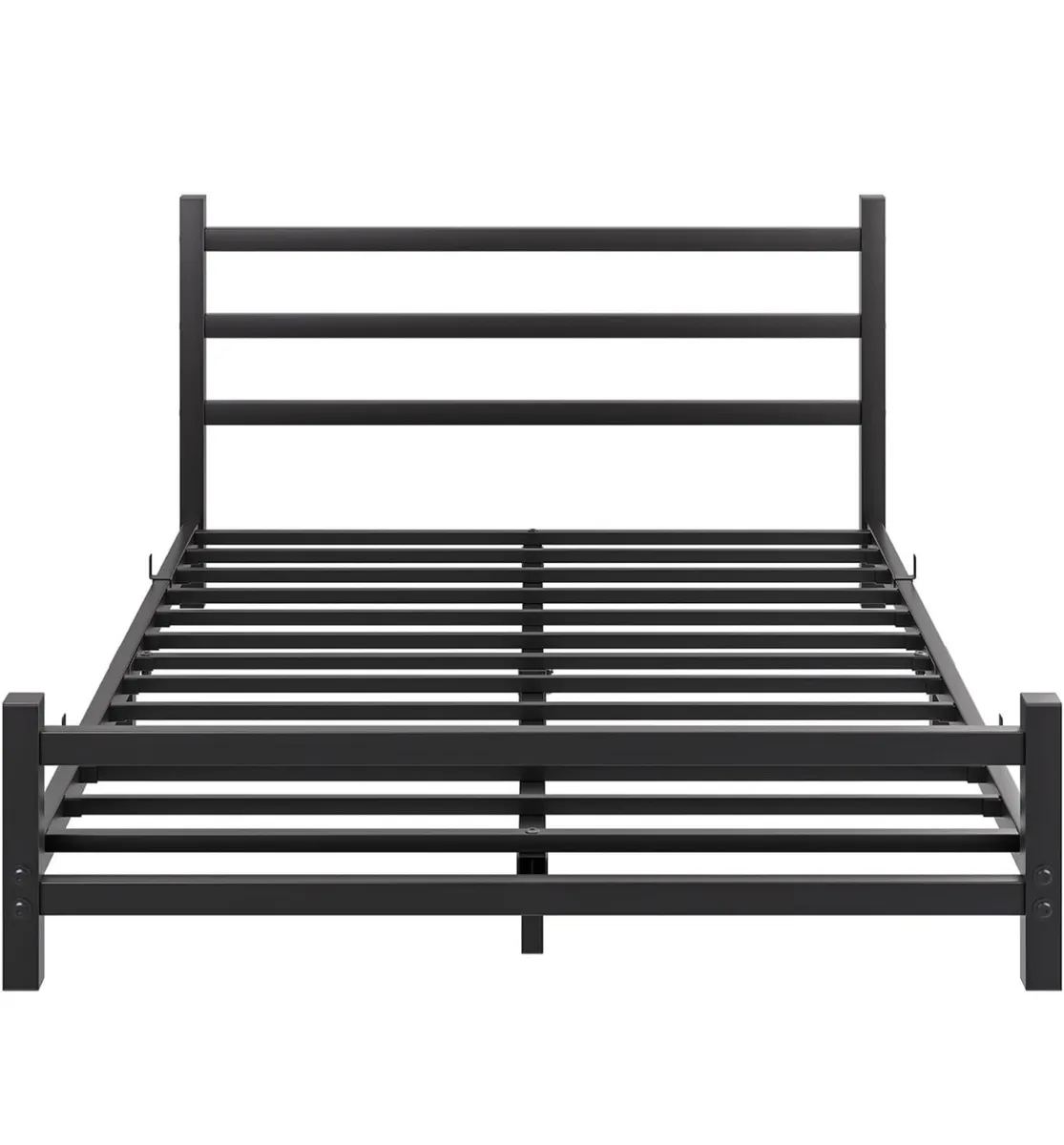 Double Bed Frame With Headboard,4ft6 Floor Bed Fra - Image 2