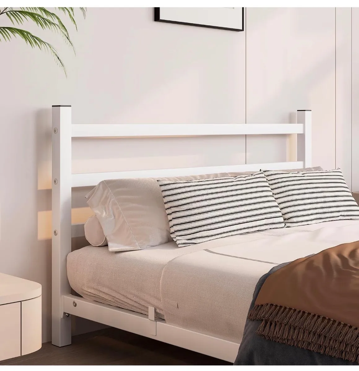 Double Bed Frame With Headboard,Low Bed Frame 135x - Image 3