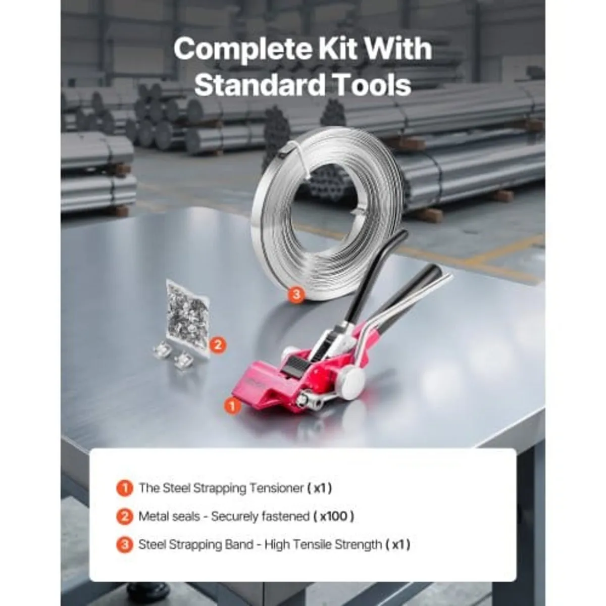 Steel Banding Strapping Kit, Heavy Duty Banding Se - Image 2