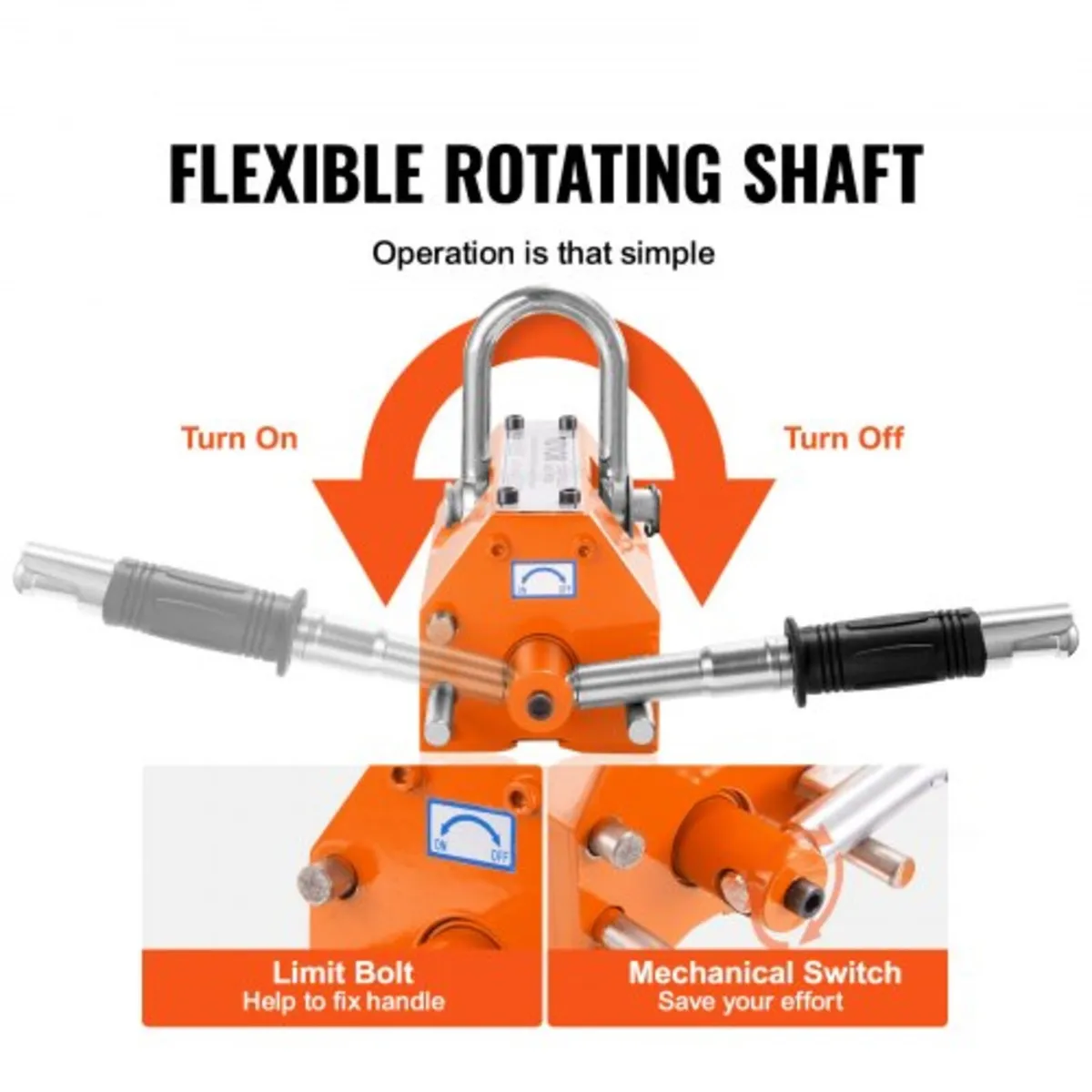 Magnetic Lifter, 880 lbs/400 kg Pulling Capacity, - Image 3