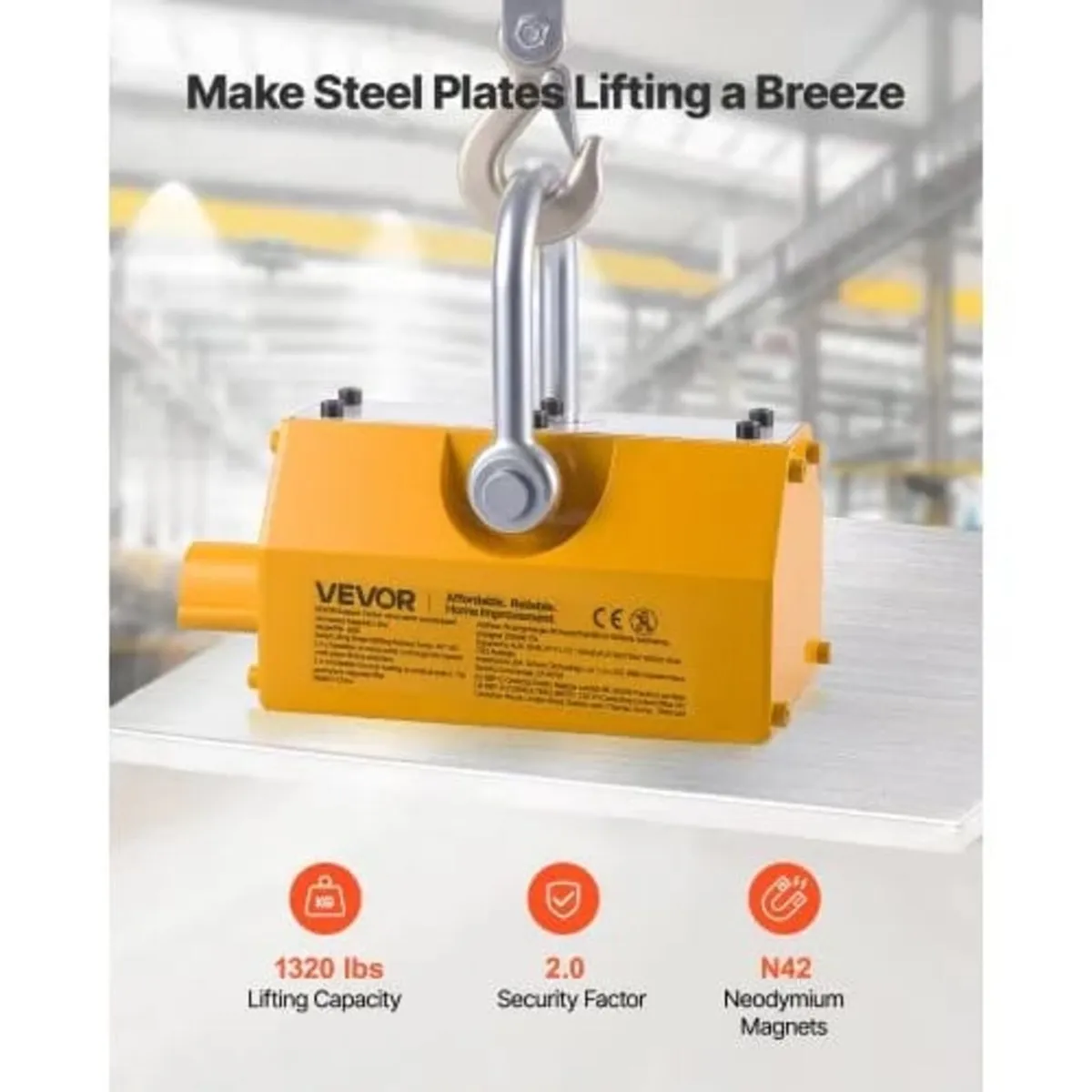 Permanent Magnetic Lifter, 600 kg Pulling Capacity - Image 3