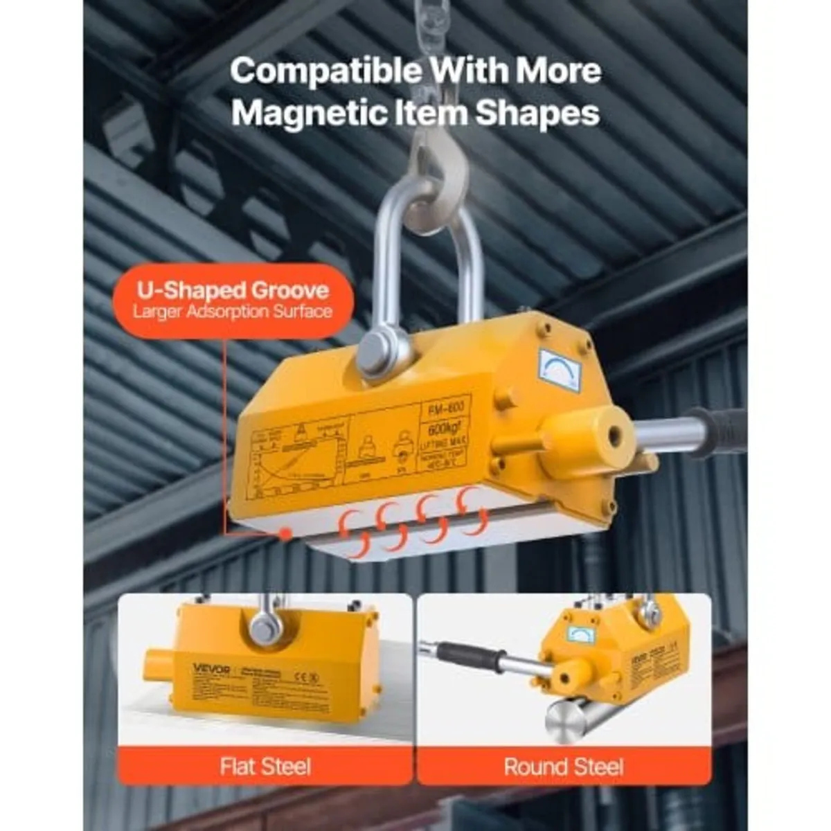 Permanent Magnetic Lifter, 600 kg Pulling Capacity - Image 4