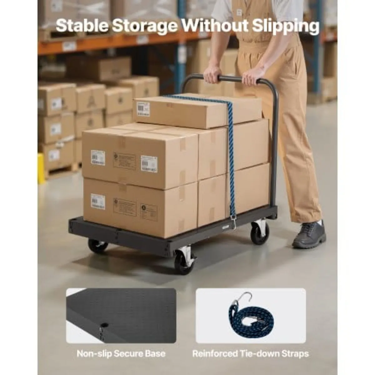 Drywall Cart Dolly, 816 kg Load Capacity, 2-in-1 S - Image 3