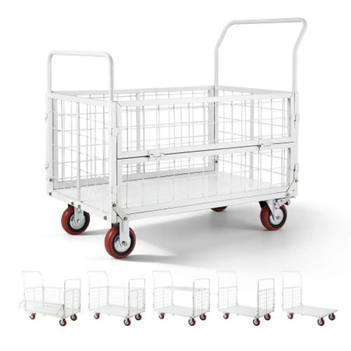 Platform Truck Cart with Cage, 2000 lbs Capacity, - Image 1